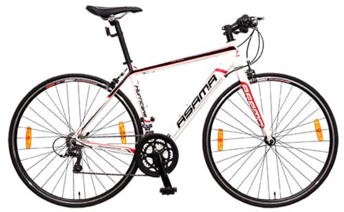 Xe đạp đường phố Touring Asama RB 2300T bánh 700ccx23 shimano claris trắng đỏ may mắn