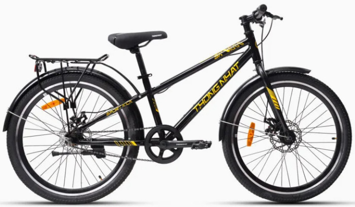 Xe đạp học sinh Thống Nhất SK 24 inch model 2025 đen sang trọng mạnh mẽ