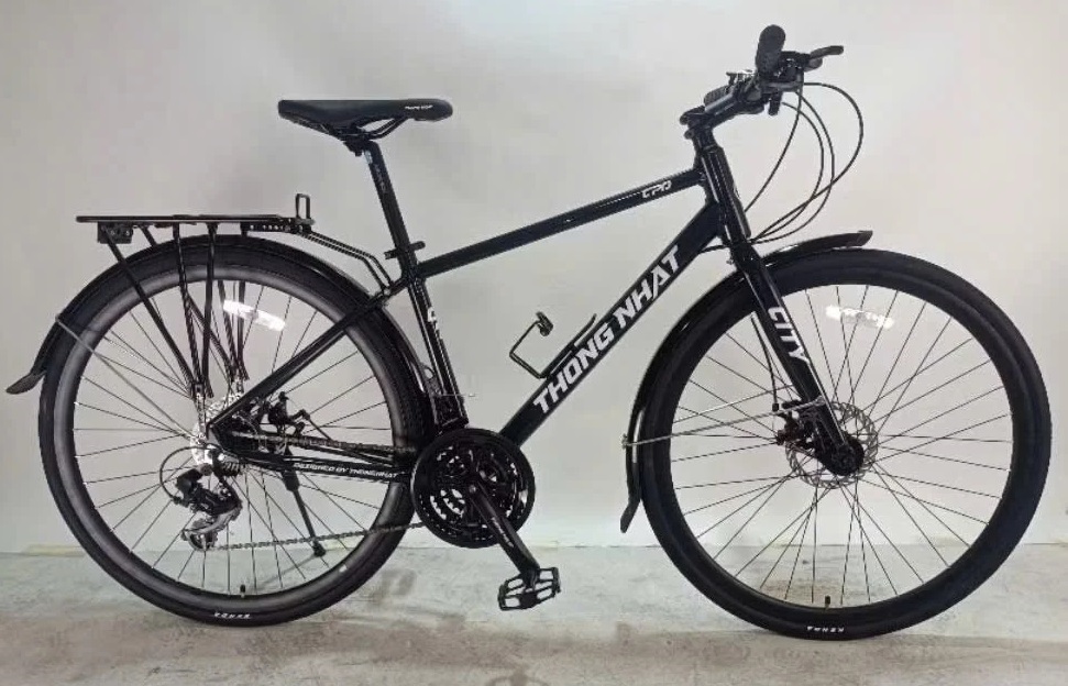 Xe đường phố Touring Thống Nhất Blade 700cc khung nhôm shimano Altus 3x8 đen mạnh mẽ